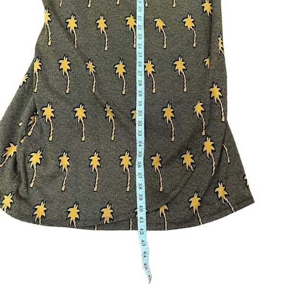 Hutch X Modcloth Dress Palm Tree Faux Wrap Black Ochre New 3X - Picture 5 of 12